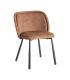 SILLA JASPEADO OCRE TEJIDO-METAL 56 X 56 X 78 CM