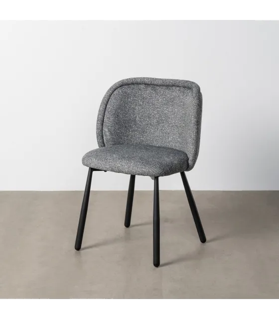 SILLA JASPEADO VERDE TEJIDO-METAL 56 X 56 X 78 CM