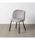 SILLA JASPEADO GRIS-BLANCO TEJIDO-METAL 56 X 56 X 78 CM