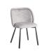 SILLA JASPEADO GRIS-BLANCO TEJIDO-METAL 56 X 56 X 78 CM
