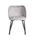 SILLA JASPEADO GRIS-BLANCO TEJIDO-METAL 56 X 56 X 78 CM