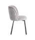 SILLA JASPEADO GRIS-BLANCO TEJIDO-METAL 56 X 56 X 78 CM