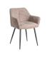 SILLA JASPEADO TAUPE TEJIDO-METAL 59 X 54 X 81 CM