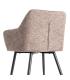 SILLA JASPEADO TAUPE TEJIDO-METAL 59 X 54 X 81 CM