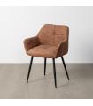 Ochre fabric-metal marl chair 59 x 54 x 81 cm