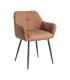 SILLA JASPEADO OCRE TEJIDO-METAL 59 X 54 X 81 CM
