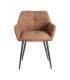 SILLA JASPEADO OCRE TEJIDO-METAL 59 X 54 X 81 CM
