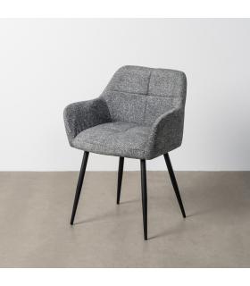 SILLA JASPEADO VERDE TEJIDO-METAL 59 X 54 X 81 CM