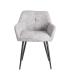 SILLA JASPEADO GRIS-BLANCO TEJIDO-METAL 59 X 54 X 81 CM