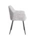 SILLA JASPEADO GRIS-BLANCO TEJIDO-METAL 59 X 54 X 81 CM