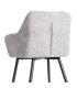 SILLA JASPEADO GRIS-BLANCO TEJIDO-METAL 59 X 54 X 81 CM
