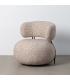 SILLÓN BEIGE TEJIDO-METAL SALÓN 73 X 76 X 75 CM
