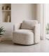 SILLÓN GIRATORIO BEIGE TEJIDO SALÓN 87 X 85 X 66 CM