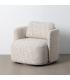 SILLÓN GIRATORIO BEIGE TEJIDO SALÓN 87 X 85 X 66 CM