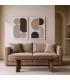 SOFÁ 3 PLAZAS TAUPE TEJIDO-MADERA 210 X 96 X 86 CM