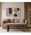 SOFÁ 3 PLAZAS TAUPE TEJIDO-MADERA 210 X 96 X 86 CM