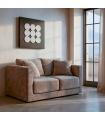 SOFÁ 2 PLAZAS TAUPE TEJIDO-MADERA 165 X 96 X 86 CM