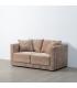 SOFÁ 2 PLAZAS TAUPE TEJIDO-MADERA 165 X 96 X 86 CM