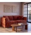 SOFÁ 3 PLAZAS TEJA TEJIDO-MADERA 210 X 96 X 86 CM