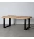 Natural-black dining table 180 x 100 x 76 cm