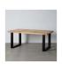 MESA COMEDOR NATURAL-NEGRO 180 X 100 X 76 CM
