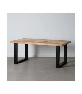 MESA COMEDOR NATURAL-NEGRO 180 X 100 X 76 CM