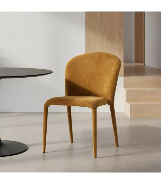 SILLA MOSTAZA TEJIDO SALÓN 50 X 61 X 82 CM