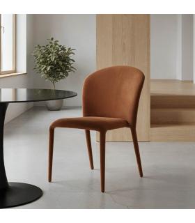 SILLA MARRÓN TEJIDO SALÓN 50 X 61 X 82 CM