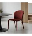 Burgundy Fabric Dining Chair 50 x 61 x 82 cm