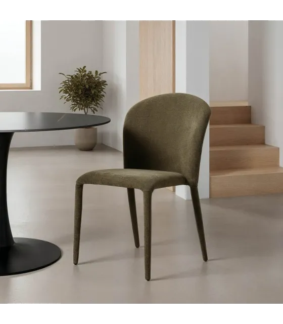 SILLA VERDE TEJIDO SALÓN 50 X 61 X 82 CM