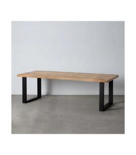 MESA COMEDOR NATURAL-NEGRO 240 X 100 X 76 CM