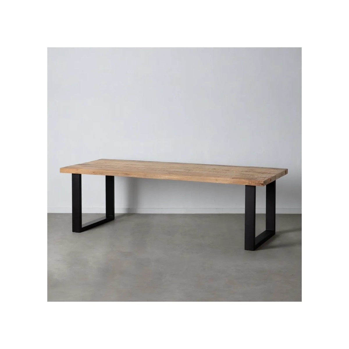 MESA COMEDOR NATURAL-NEGRO 240 X 100 X 76 CM