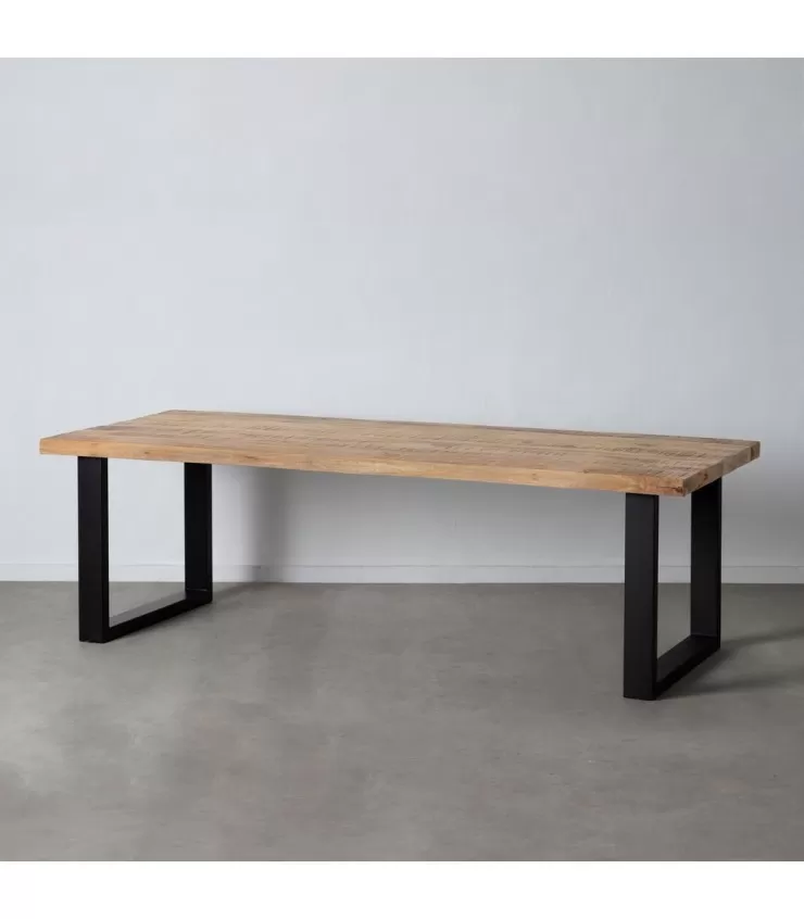 Natural Dining Table-Black 240 x 100 x 76 cm