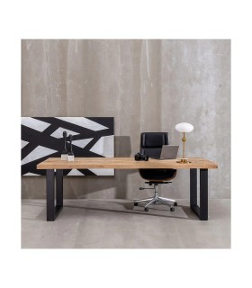 MESA COMEDOR NATURAL-NEGRO 240 X 100 X 76 CM