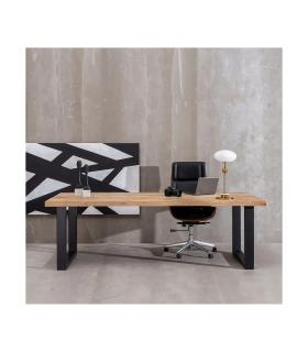 MESA COMEDOR NATURAL-NEGRO 240 X 100 X 76 CM