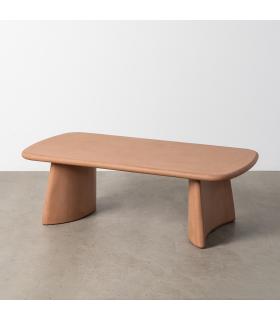 MESA CENTRO TEJA DM-MICROCEMENTO SALÓN 120 X 60 X 38,50 CM