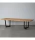 Natural-black dining table 280 x 100 x 10 cm