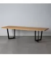 Mesa de jantar preto-preto 280 x 100 x 10 cm
