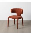 Rust fabric chair 58 x 55 x 76 cm