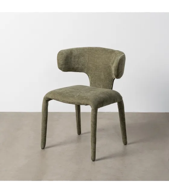 SILLA VERDE TEJIDO 58 X 55 X 76 CM