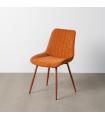 Terracotta fabric-metal contract chair 50 x 60 x 85 cm