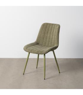 SILLA VERDE TEJIDO-METAL CONTRACT 50 X 60 X 85 CM