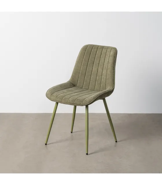 SILLA VERDE TEJIDO-METAL CONTRACT 50 X 60 X 85 CM