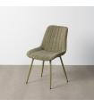 Green fabric-metal contract chair 50 x 60 x 85 cm