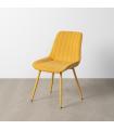 Yellow fabric-metal contract chair 50 x 60 x 85 cm