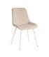 SILLA BEIGE TEJIDO-METAL CONTRACT 50 X 60 X 85 CM