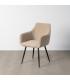 SILLA BEIGE TEJIDO-METAL SALÓN 55 X 58,50 X 84 CM