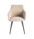 SILLA BEIGE TEJIDO-METAL SALÓN 55 X 58,50 X 84 CM