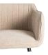 SILLA BEIGE TEJIDO-METAL SALÓN 55 X 58,50 X 84 CM