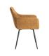 SILLA MARRÓN TEJIDO-METAL SALÓN 55 X 58,50 X 84 CM